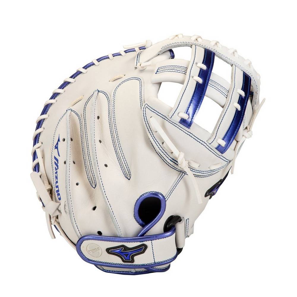 Mizuno MVP Prime SE Fastpitch 34" - Bayan Catchers Mitt - Beyaz/Kraliyet Mavisi Türkiye (LYHJSN-589)